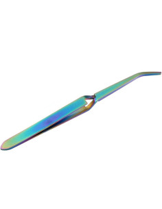 Pinça Holográfica  para Unhas Curvatura C e Pestanas Stell Pro Tips Unhas 2